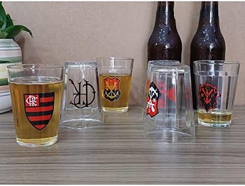         Conjunto 6 Copos Americanos Flamengo Mengao Licenciado - Escudos Historicos       