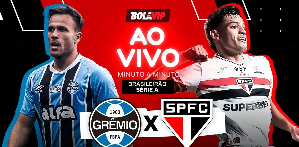 Grêmio recebe São Paulo pela 9ª rodada do Brasileirão; acompanhe lance a lance - Imagem do artigo