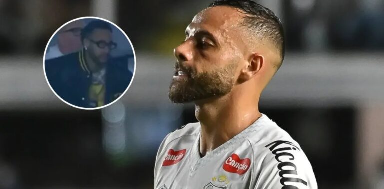 Neymar se exalta na Vila Belmiro após chance perdida por Guilherme em Santos x Vitória