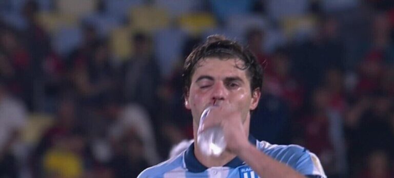 Fratura no maxilar pode tirar Santiago Sosa do jogo de volta entre Racing e Flamengo pela Libertadores