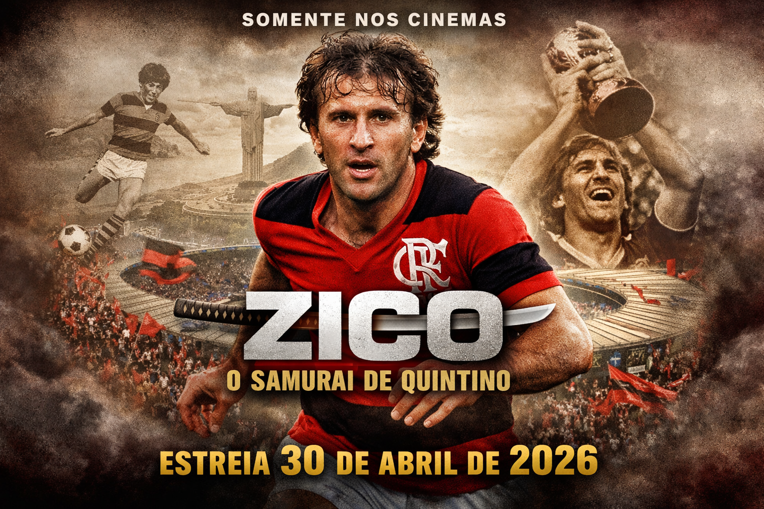 Zico O Samurai de Quintino documentário estreia nos cinemas em 30 de abril de 2026