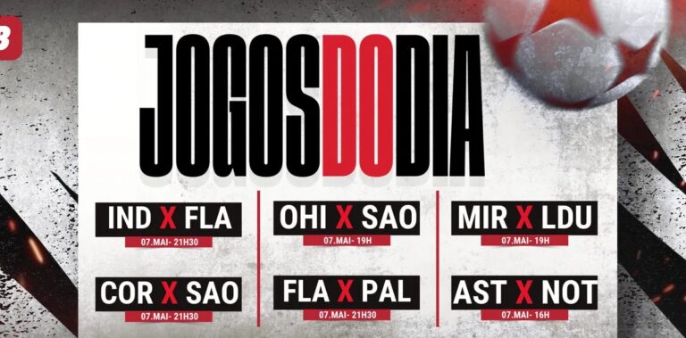 Agenda de jogos desta quinta-feira (07/05): horários e onde assistir ao vivo