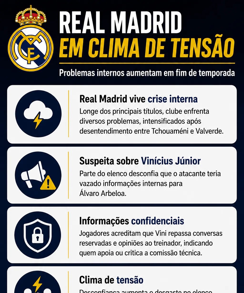 Vinícius Júnior é alvo de suspeita por vazamento de informações internas no Real Madrid - Imagem do artigo original