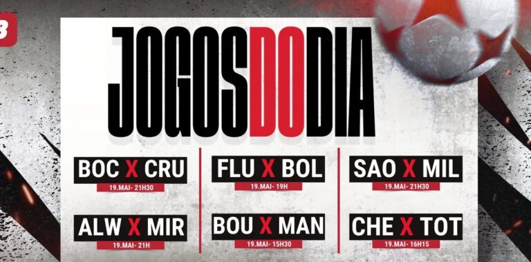 Agenda do futebol desta terça (19/05): confira horários e transmissões ao vivo