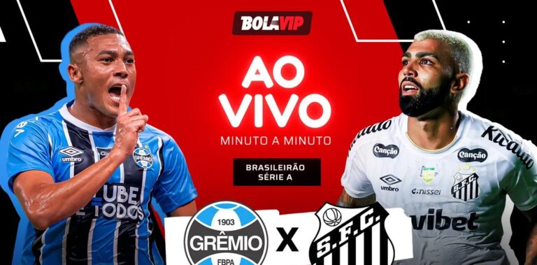 Grêmio encara Santos na Arena em confronto direto contra a zona de rebaixamento