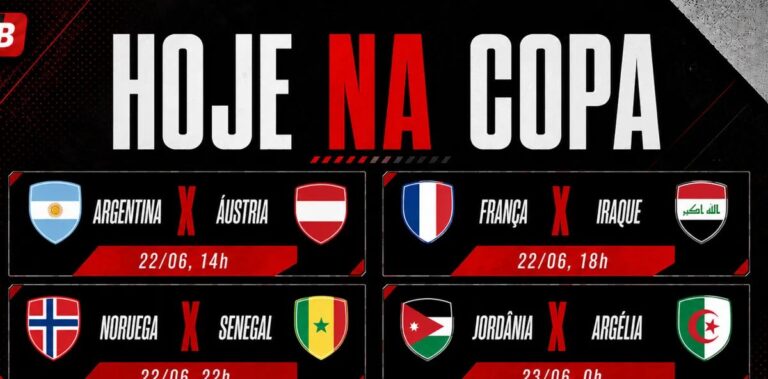 Argentina e França jogam nesta segunda pelo 12º dia da Copa 2026; veja horários e transmissões