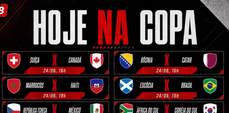Brasil decide classificação no 14º dia da Copa do Mundo; veja jogos e transmissões