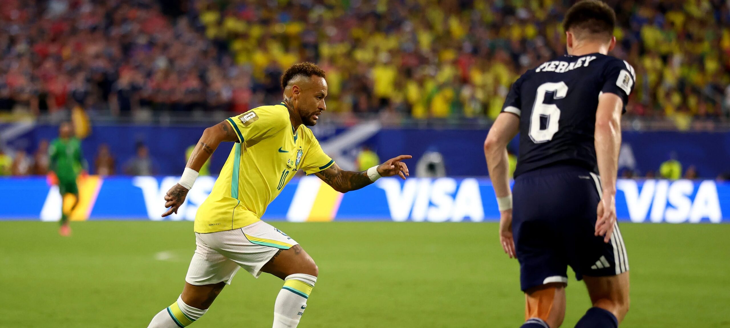 Neymar reaparece na Seleção, participa por 14 minutos e se destaca em triunfo sobre a Escócia - Imagem do artigo original