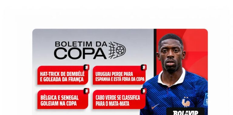 França aplica goleada, Uruguai é eliminado e Cabo Verde faz história na Copa