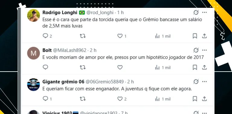 Atuação de Arthur Melo em amistoso da Juventus repercute negativamente entre gremistas - Imagem do artigo original