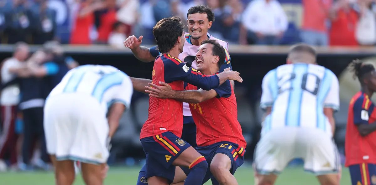 Argentinos ironizam comemoração discreta da Espanha após o título da Copa de 2026 - Imagem do artigo