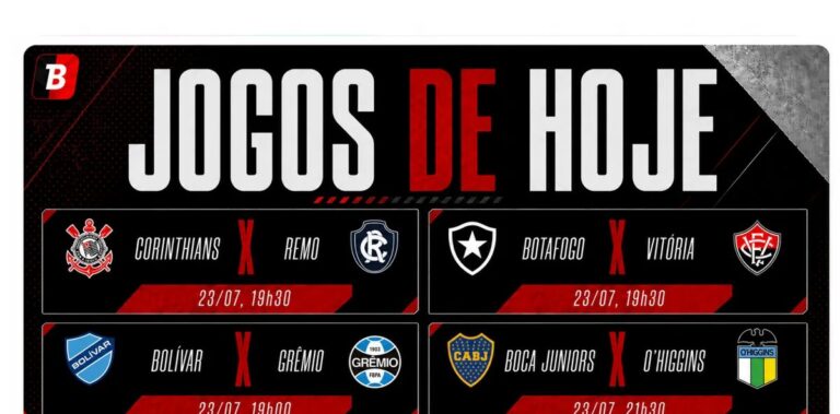 Rodada desta quinta tem Corinthians, Botafogo e Grêmio; veja horários e canais