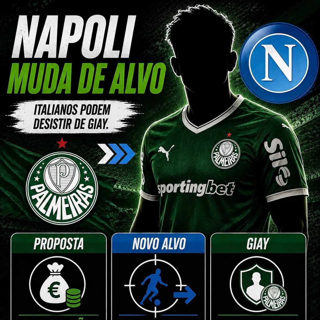 Napoli esfria interesse em Giay após oferta recusada pelo Palmeiras - Imagem do artigo original