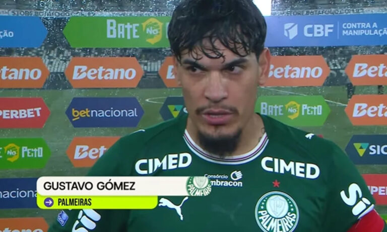 Gustavo Gómez comenta sobre a liderança do Flamengo e ressalta confiança no Palmeiras
