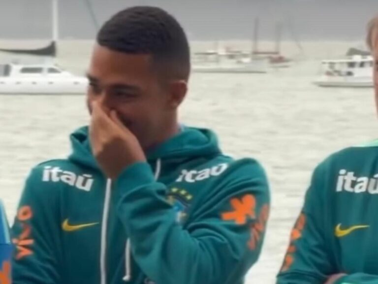 Samuel Lino destaca-se durante recepção aborígene à Seleção Brasileira na Austrália