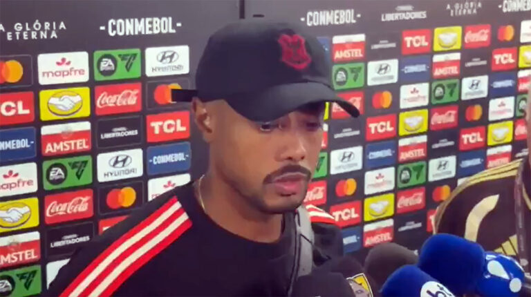 Bruno Henrique expressa tristeza após eliminação do Flamengo na Libertadores