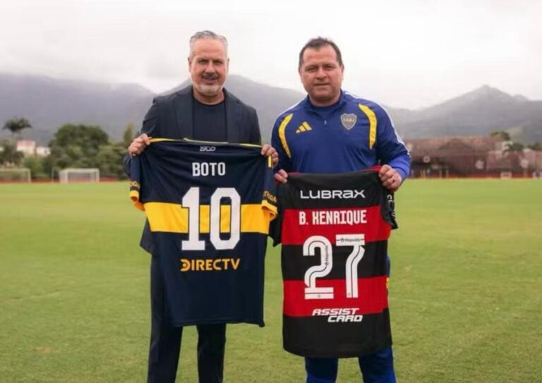 Boca Juniors treina no Ninho do Urubu para semifinal da Sul-Americana