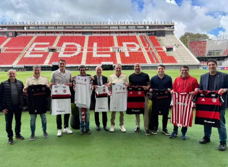 Reunião entre Verón e Bap antecede semifinal da Libertadores